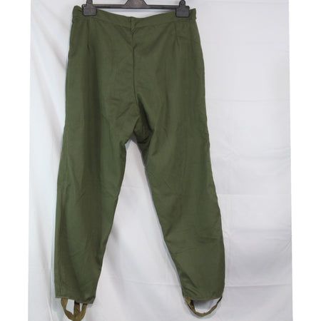 Genuine Surplus Romanian Army Vintage Trousers Stirrups Olive 38" Waist (3678)