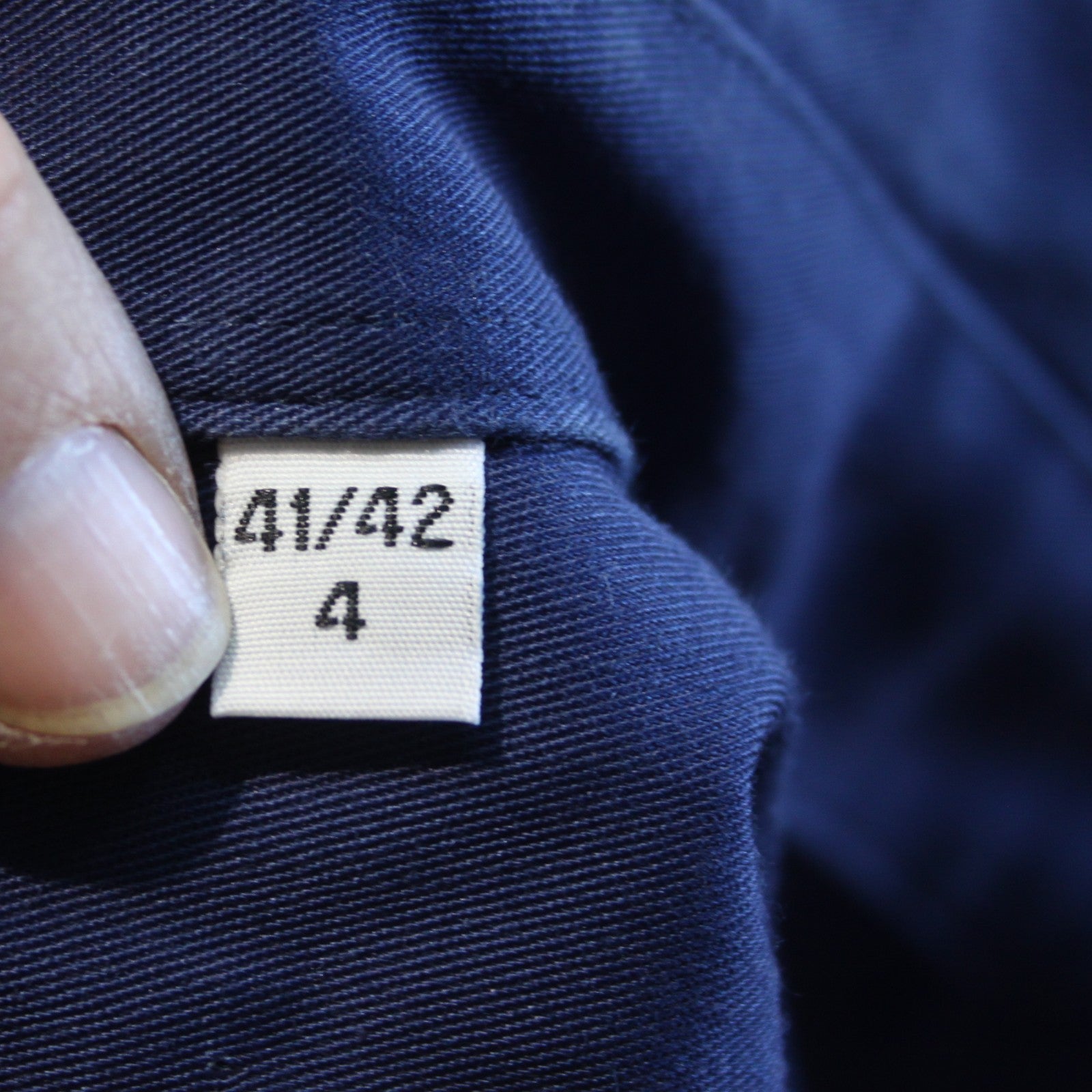 Dutch/Belgian Army Navy Blue Work Shirt Genuine Surplus 41-42cm collar (4219)