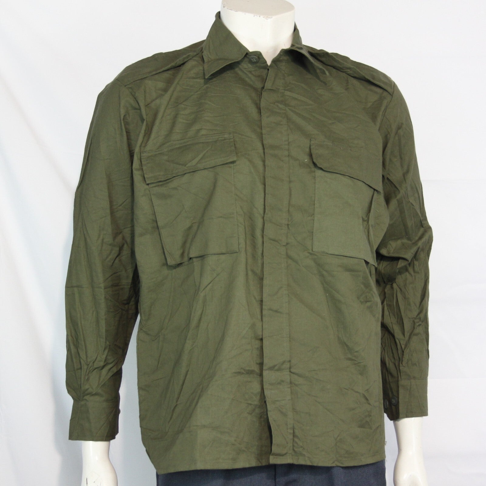 Genuine Surplus Croatian Army /Police 100% Cotton Shirt Plain Green 3312