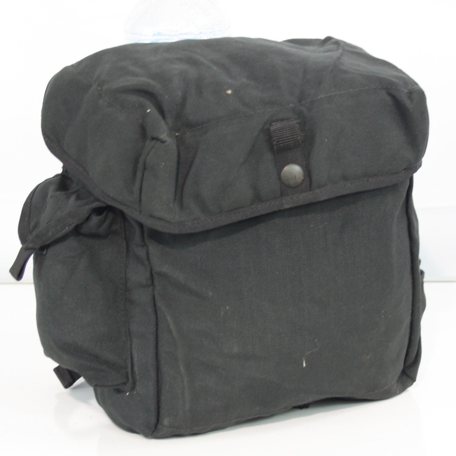 Genuine Surplus British Respirator Pack Plain Black Side Bag 3400