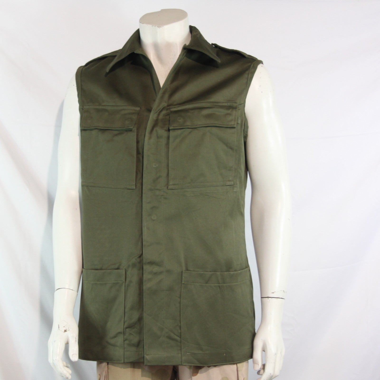 Genuine Surplus Dutch Jacket Converted to Gilet Sleeveless Canvas 34-36"  (4127