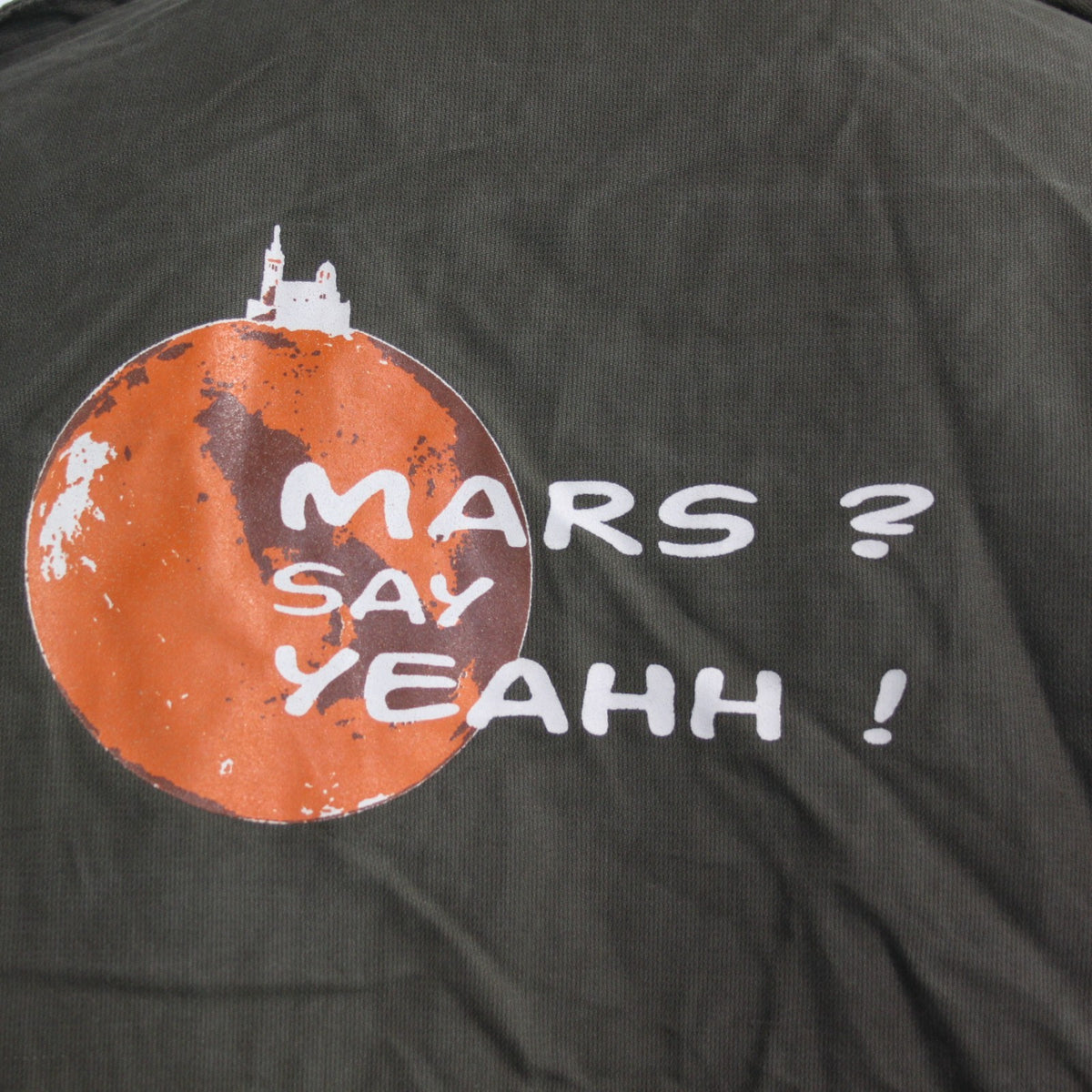 Genuine Surplus German Moleskin Shirt Printed "Mars Say Yeah" Army Jacket 3343