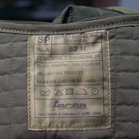 Genuine Surplus Spanish Army Trenchcoat /Jacket Liner Thermal 42" (3719)