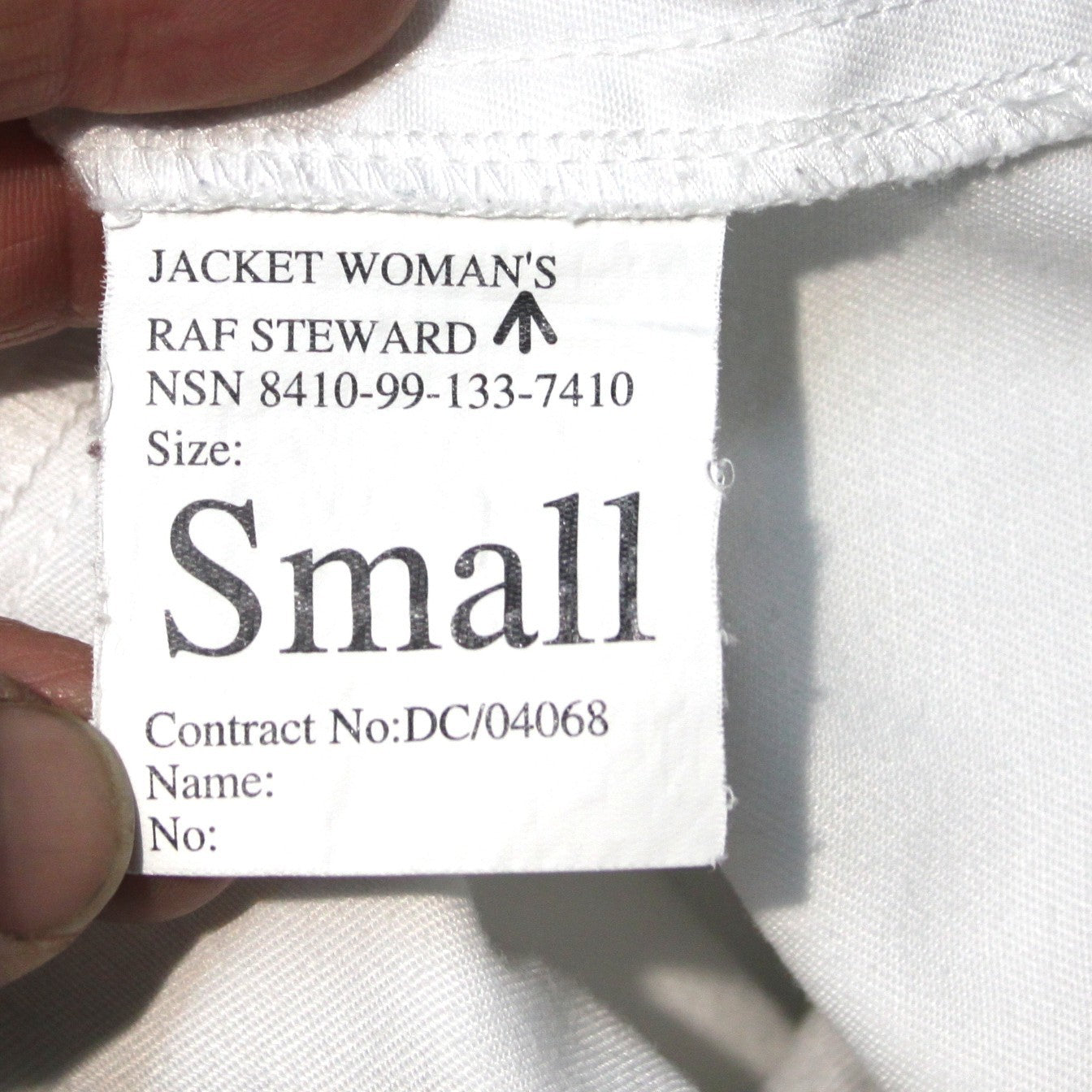 RAF Stewards Womens White Dress Jacket Genuine Surplus Airforce Small (3807)