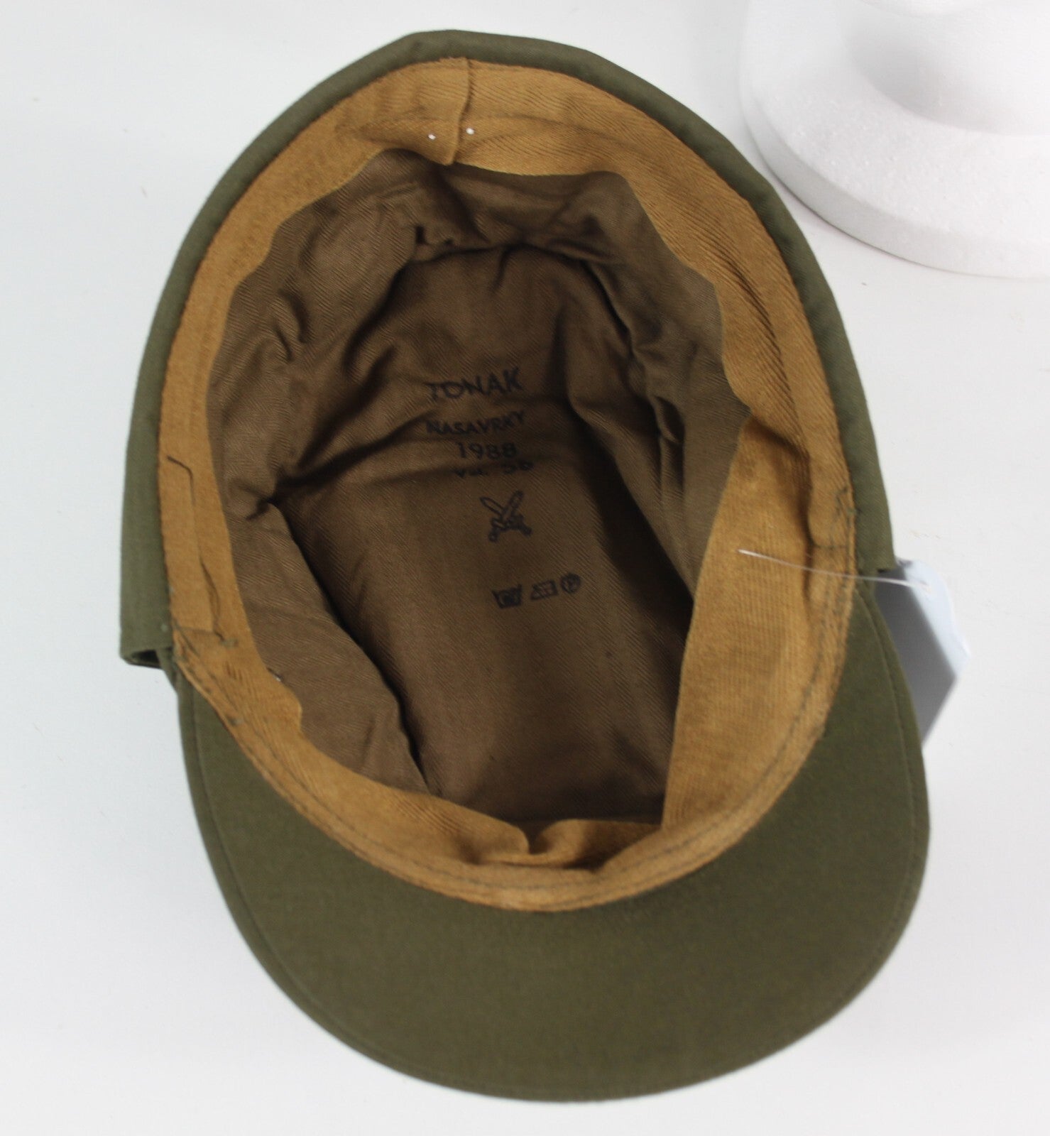Genuine Surplus Vintage Czech Ex Army Field Hat Peak Cap Green SMALL
