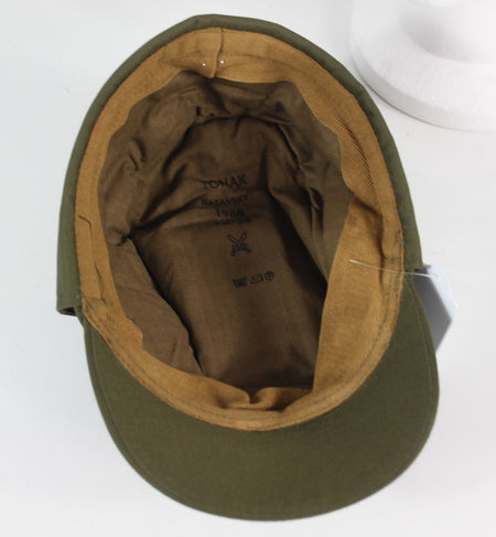 Genuine Surplus Vintage Czech Ex Army Field Hat Peak Cap Green SMALL