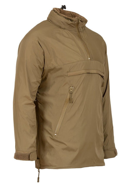 Highlander Halo Smock Lightweight Fleece Lined Pullover Jacket Black Olive Army