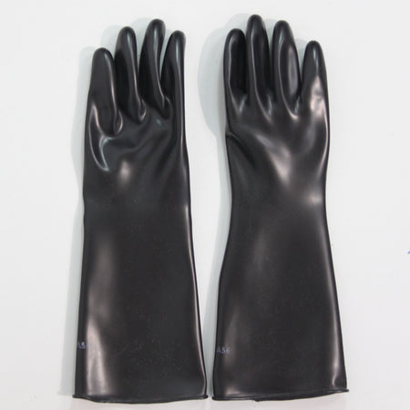 NEW Genuine Surplus German  Army Rubber Gloves Black  (4351)