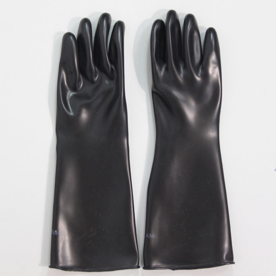 NEW Genuine Surplus German  Army Rubber Gloves Black  (4351)
