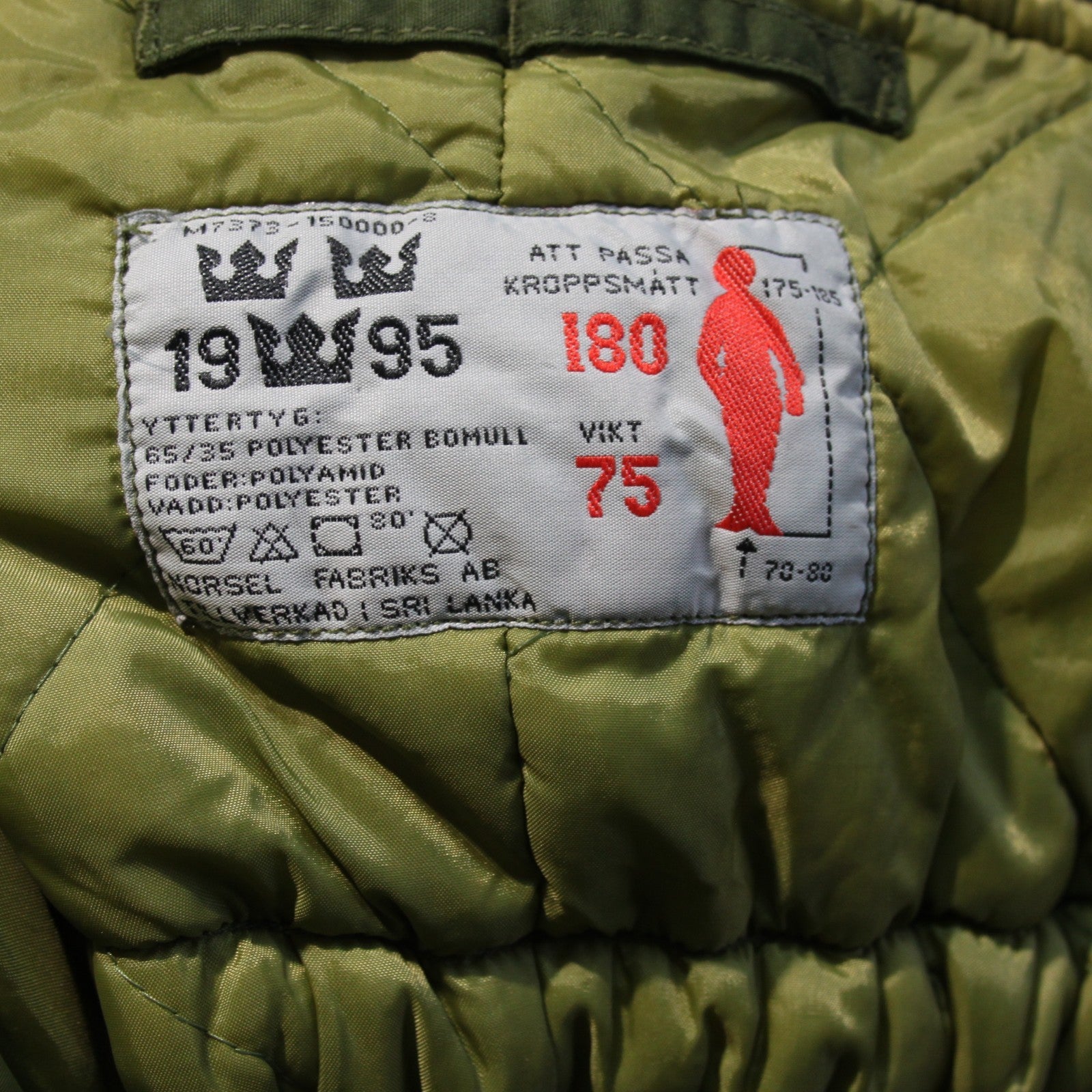 Genuine Surplus Swedish Padded Winter Trousers Thermal Quilted M90 28-32" (3672)
