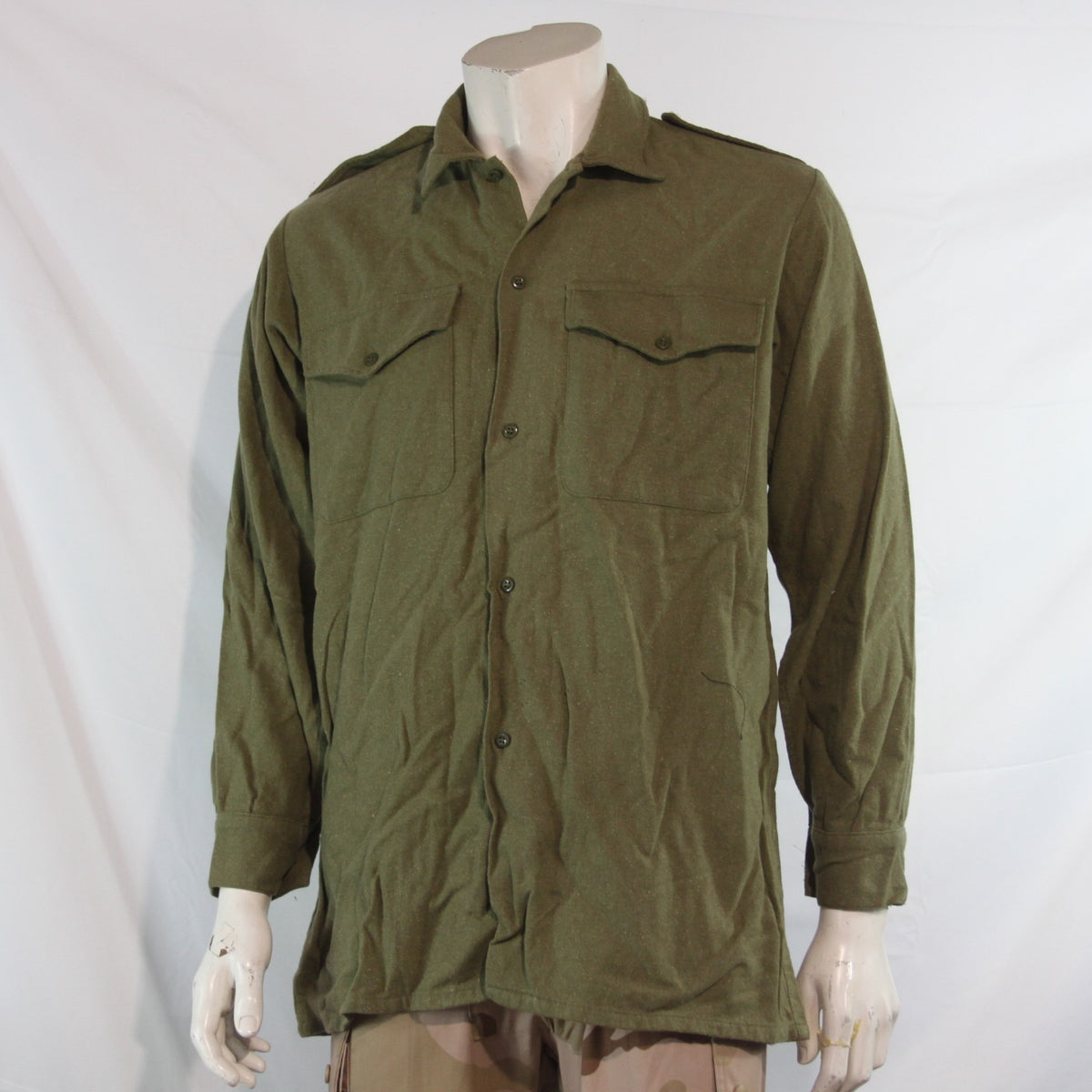 Genuine Surplus Vintage British Wool Shirt Olive (4262)