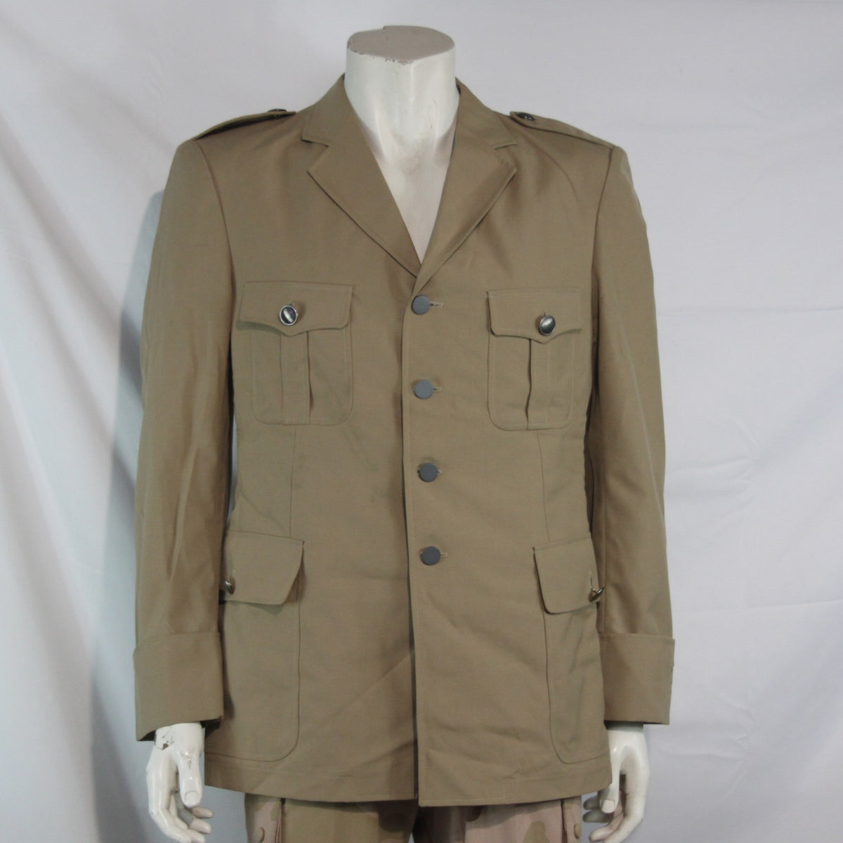 1990's French Army Dress Jacket Genuine Surplus Sand Beige Uniform (4017)