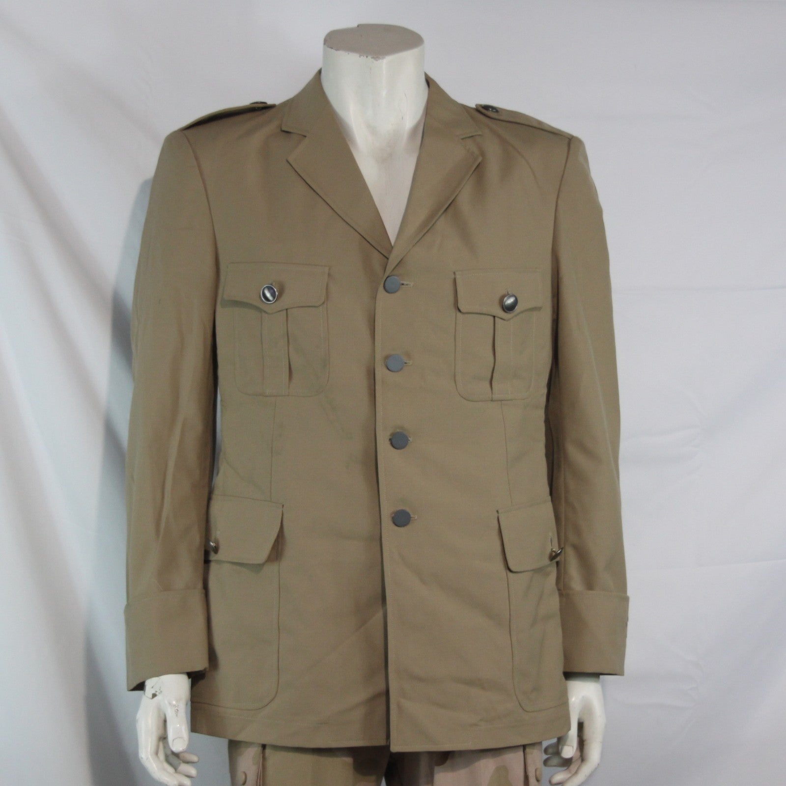 1990's French Army Dress Jacket Genuine Surplus Sand Beige Uniform (4017)