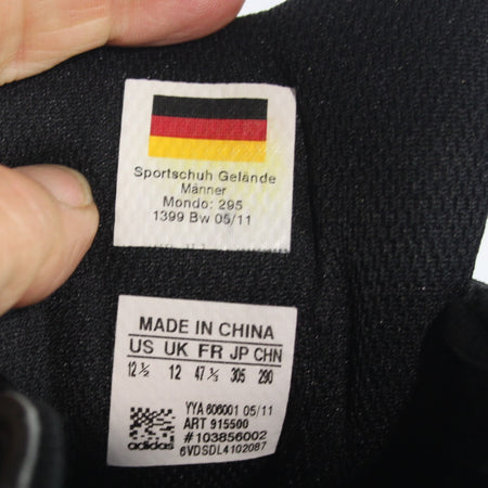 German Army Trainers Black Leather Fabric Genuine Surplus UK 12 (3870