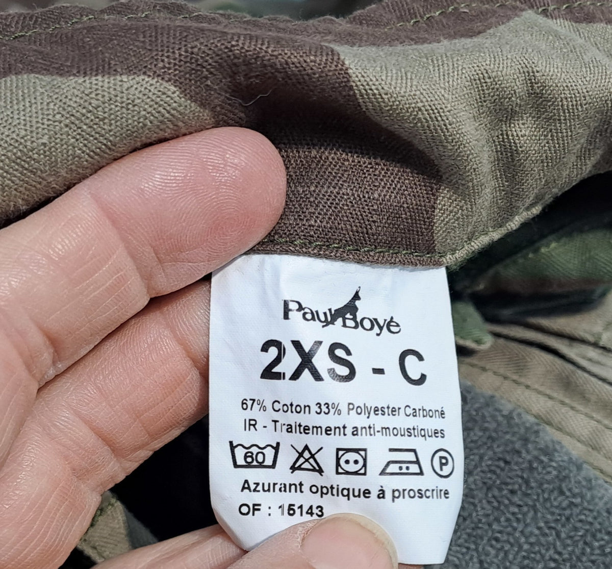 Genuine Surplus French Felin 3 Lightweight Jacket CCE Camo 34-36" Chest (1827)