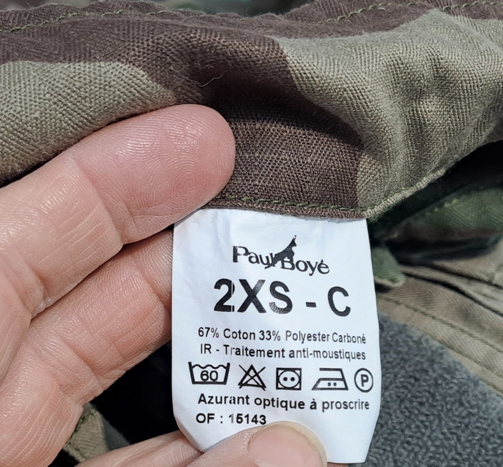 Genuine Surplus French Felin 3 Lightweight Jacket CCE Camo 34-36" Chest (1827)