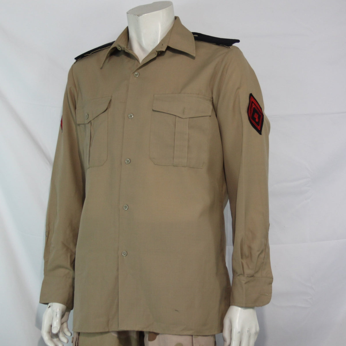 Genuine Surplus French Army Shirt Long Sleeve Lightweight badged 41cm  (3421)