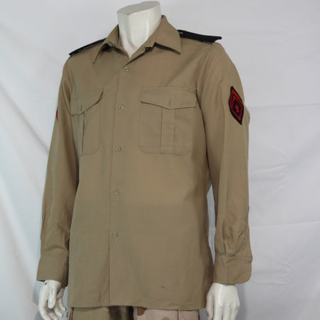 Genuine Surplus French Army Shirt Long Sleeve Lightweight badged 41cm  (3421)