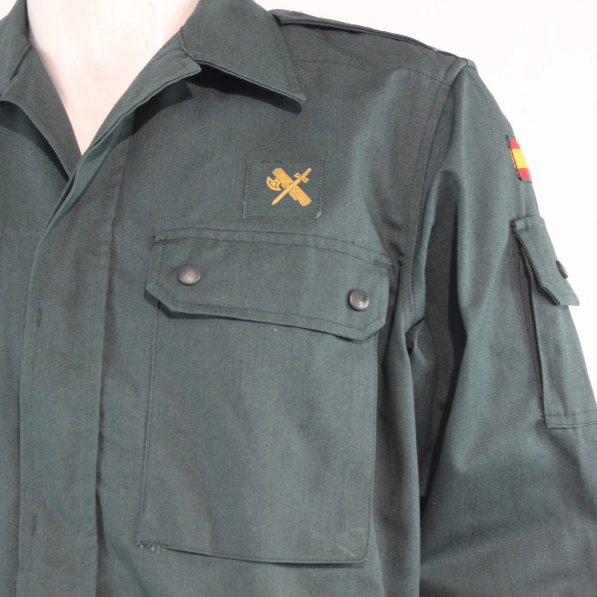 Genuine Surplus Spanish Army Bottle Green Field Shirt  42" (4279)