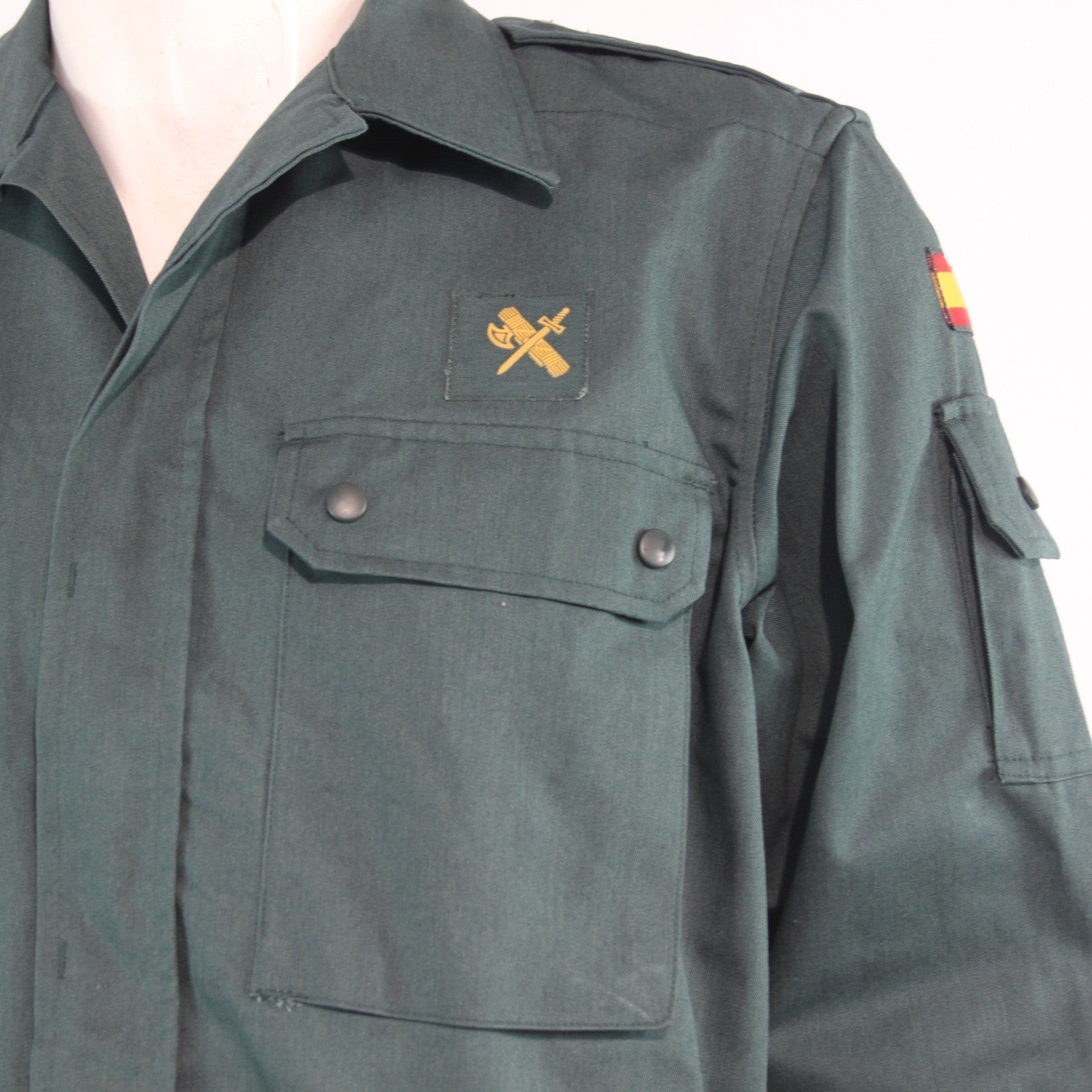 Genuine Surplus Spanish Army Bottle Green Field Shirt  42" (4279)