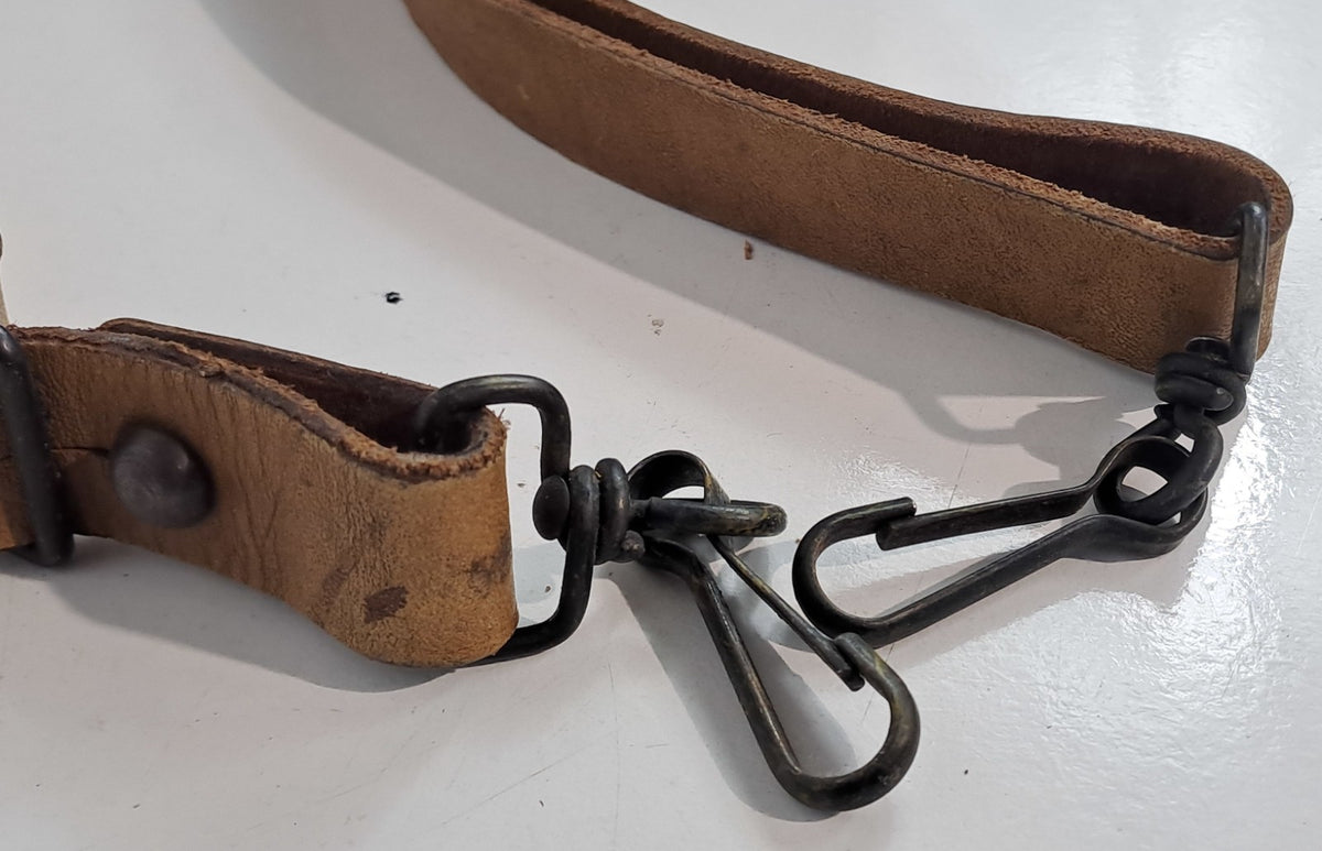 Genuine Surplus French Army Leather Sling With Swivel Clips (3042)