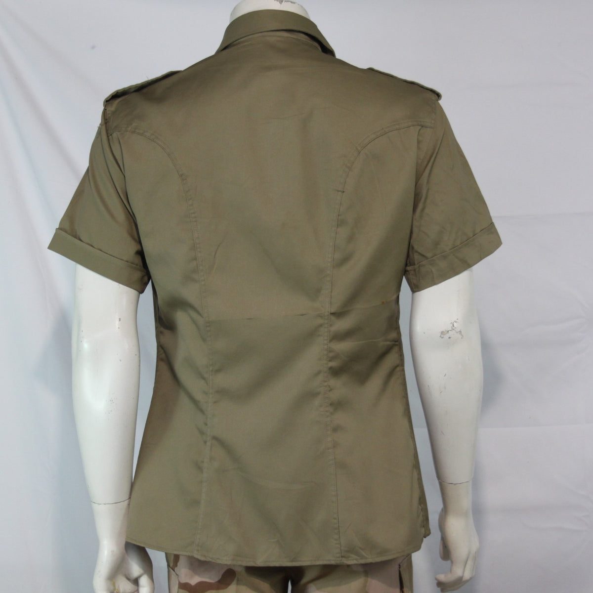 Genuine Surplus Italian Army Military Beige Sand Tan Shirt Short Sleeve 40(3417)
