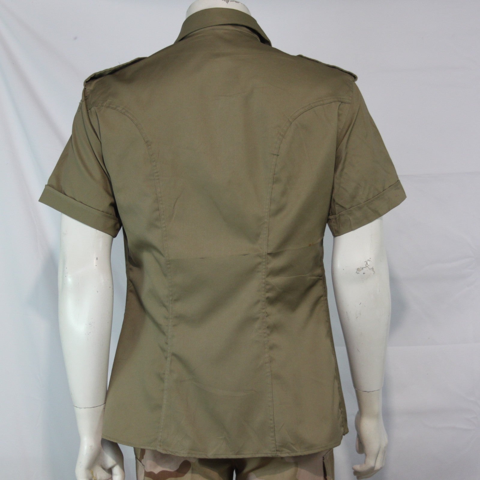 Genuine Surplus Italian Army Military Beige Sand Tan Shirt Short Sleeve 40(3417)