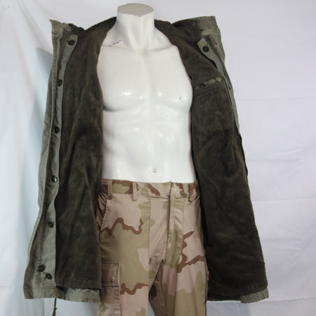 German Army Olive Parka Genuine Surplus Winter Coat Lined Long 42-44" (3795)