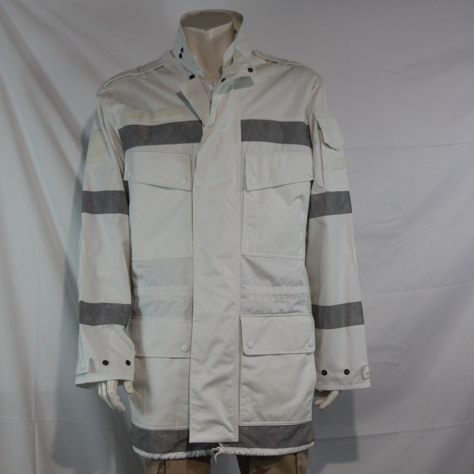 Dutch Army Parka White Reflective Strips Unlined 40-42"Genuine Surplus (4117)
