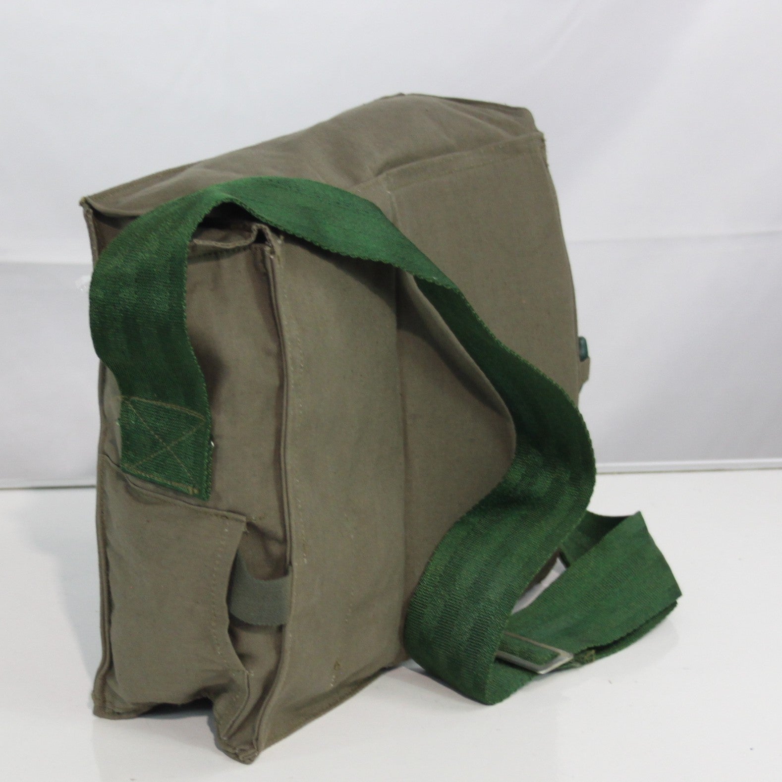 Genuine Surplus Bulgarian Army Side Bag Cotton Canvas Type Fabric Olive  (3410)