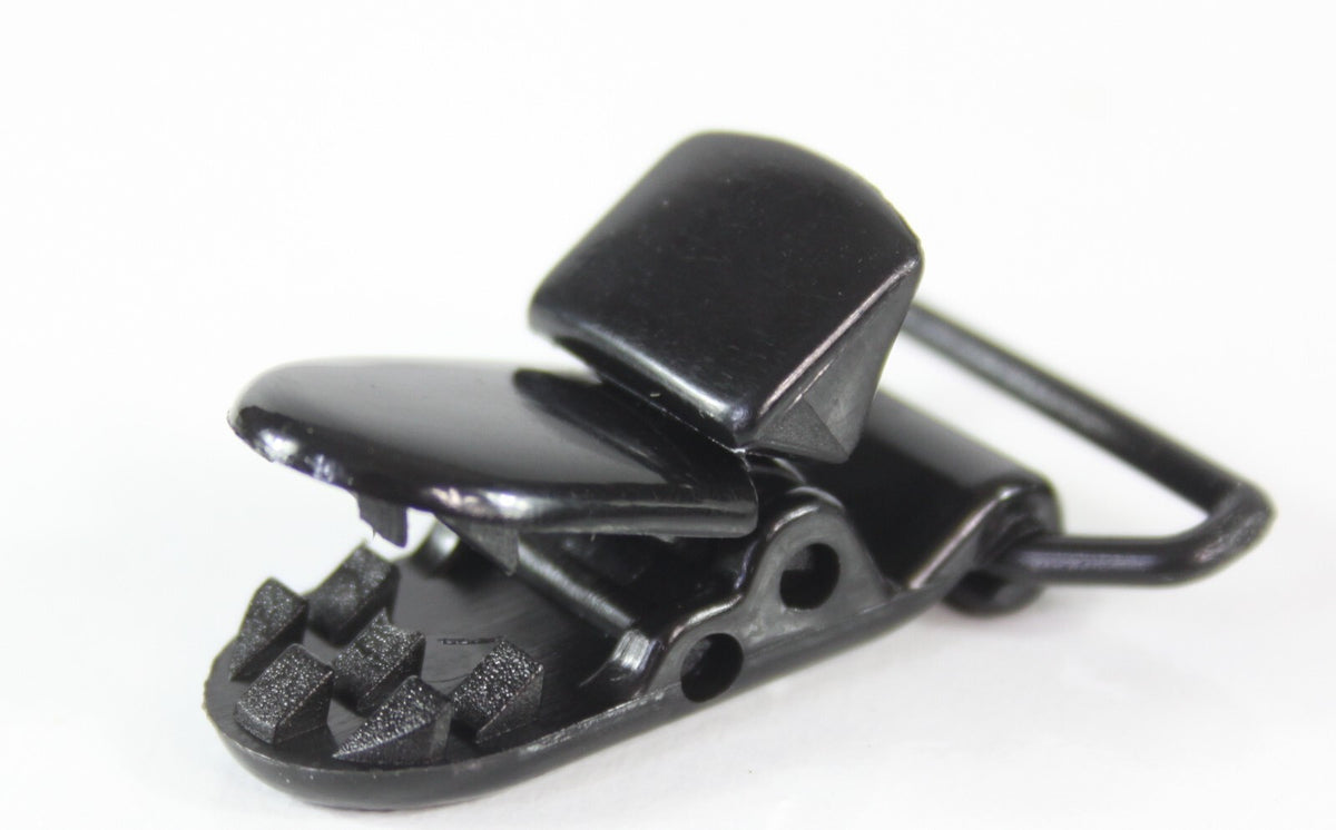 Crocodile Clips Black Metal with Plastic Teeth Replacement Braces Dungarees