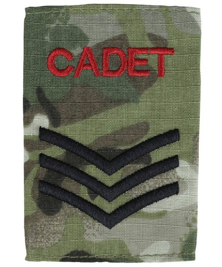 MTP Compatible BTP Camo Army ACF Cadet ATC CCF Single  Sergeant Rank Slide