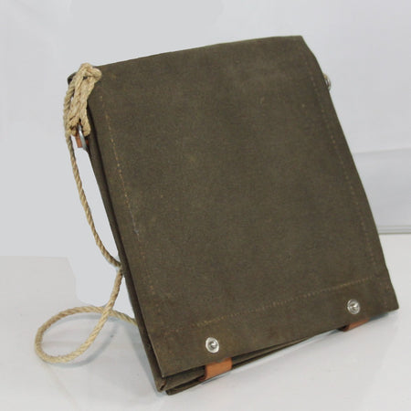 Genuine Surplus Swedish Army Vintage Map Case Leather Trim  (3395)