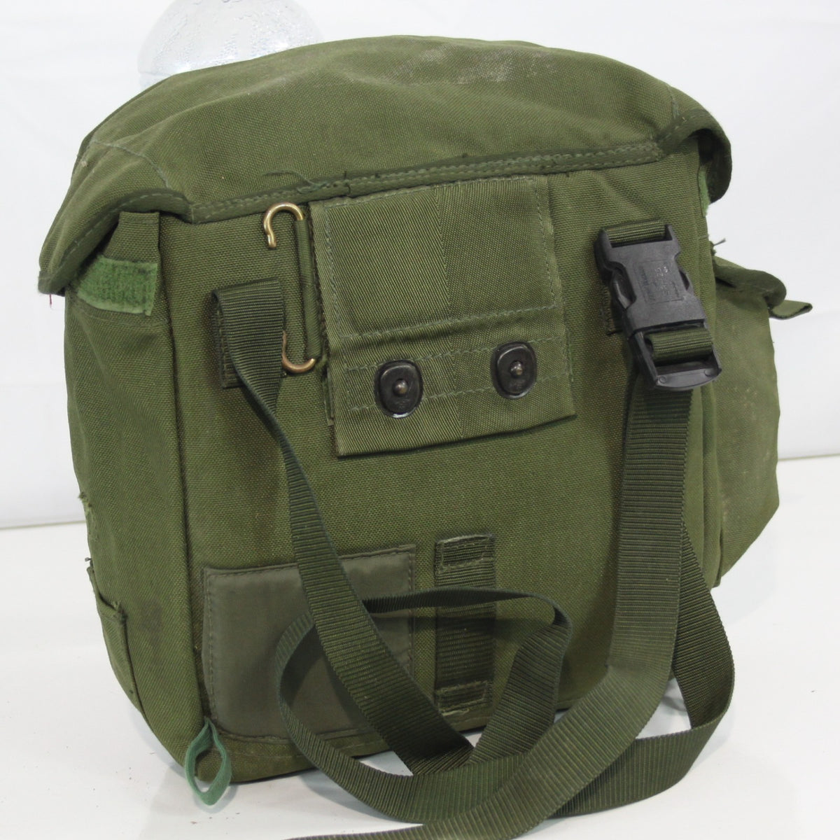 Genuine Surplus British Respirator Pack Plain Olive Green Side Bag 3401