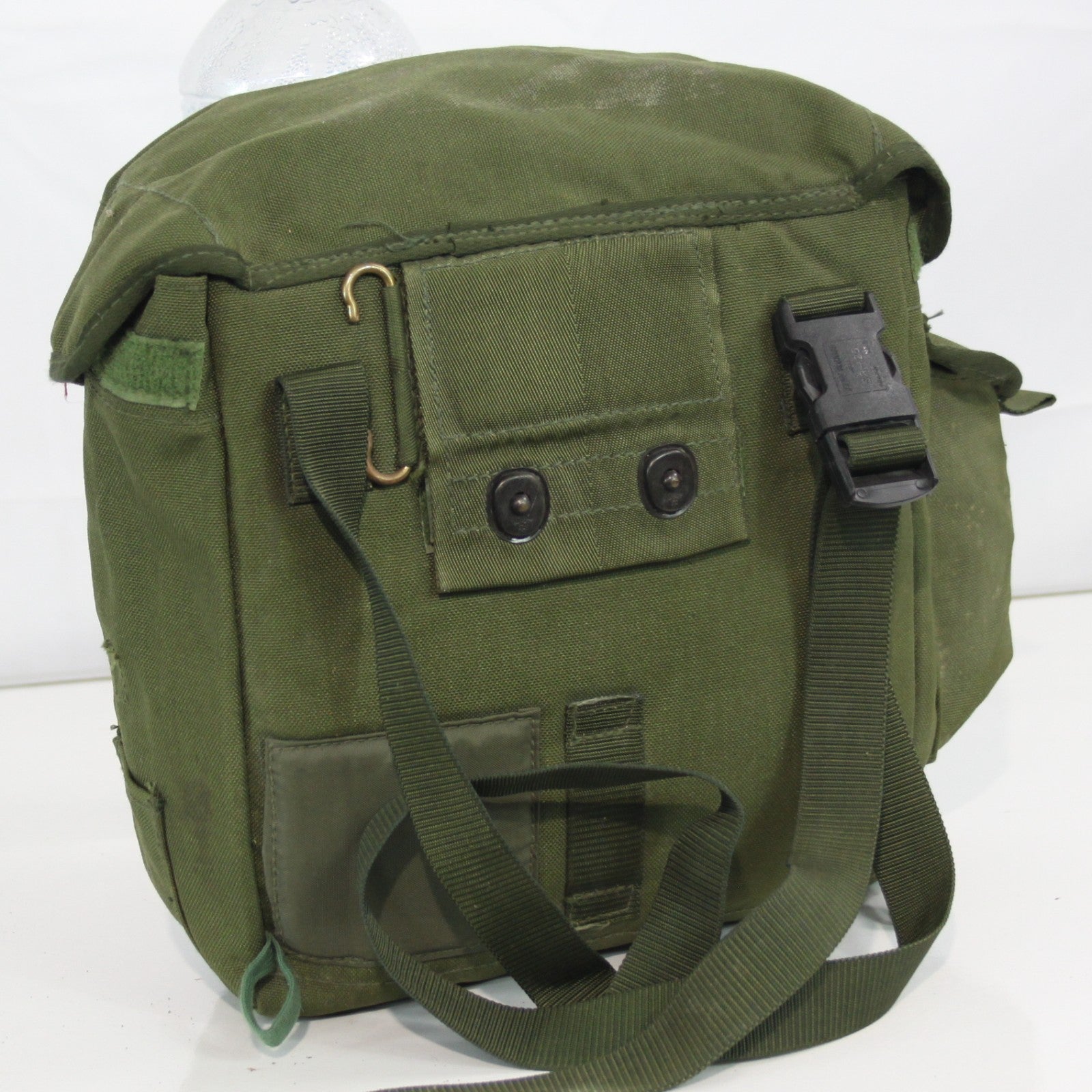 Genuine Surplus British Respirator Pack Plain Olive Green Side Bag 3401