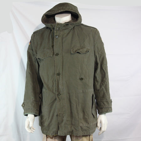 Genuine Surplus German Army Olive Canvas Parka Winter Coat Lined 40-42" (3793)