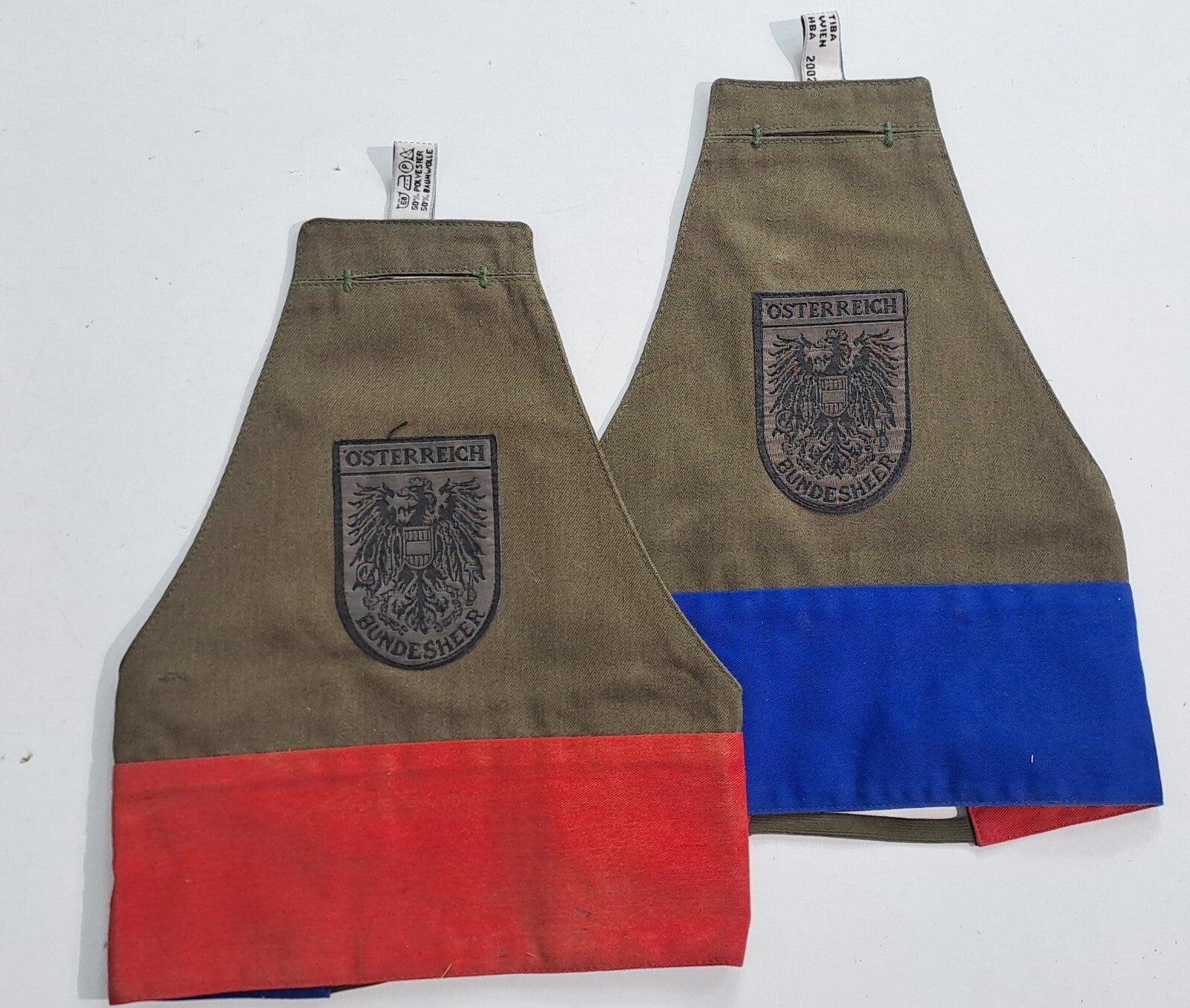 Genuine Surplus Austrian Army reversible Brassard Olive Badged SINGLE (3089)