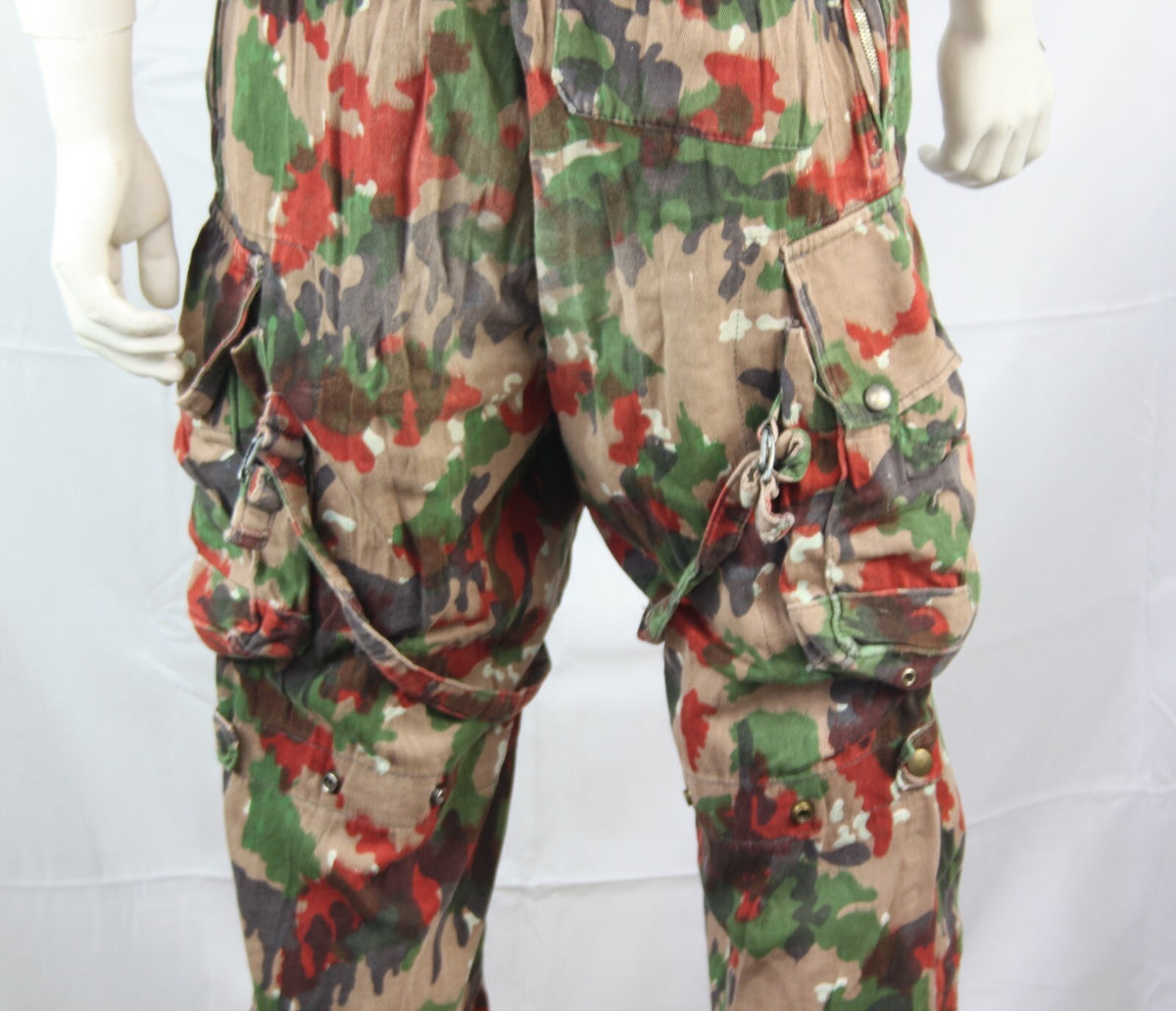 Genuine Surplus Swiss Camouflage Heavyweight Combat Trousers With Pockets (3198)