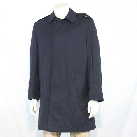Genuine Surplus British Royal Navy Raincoat Naval Blue Waterproof Overcoat (3150