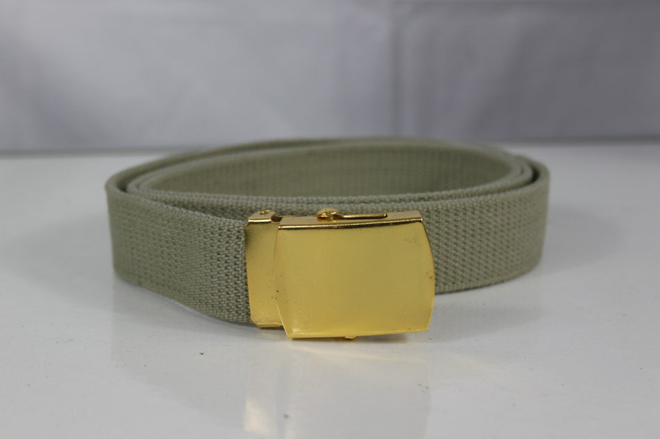 Used Genuine Surplus French Army Belt 30mm Wide Army Military Metal Buckle Sand