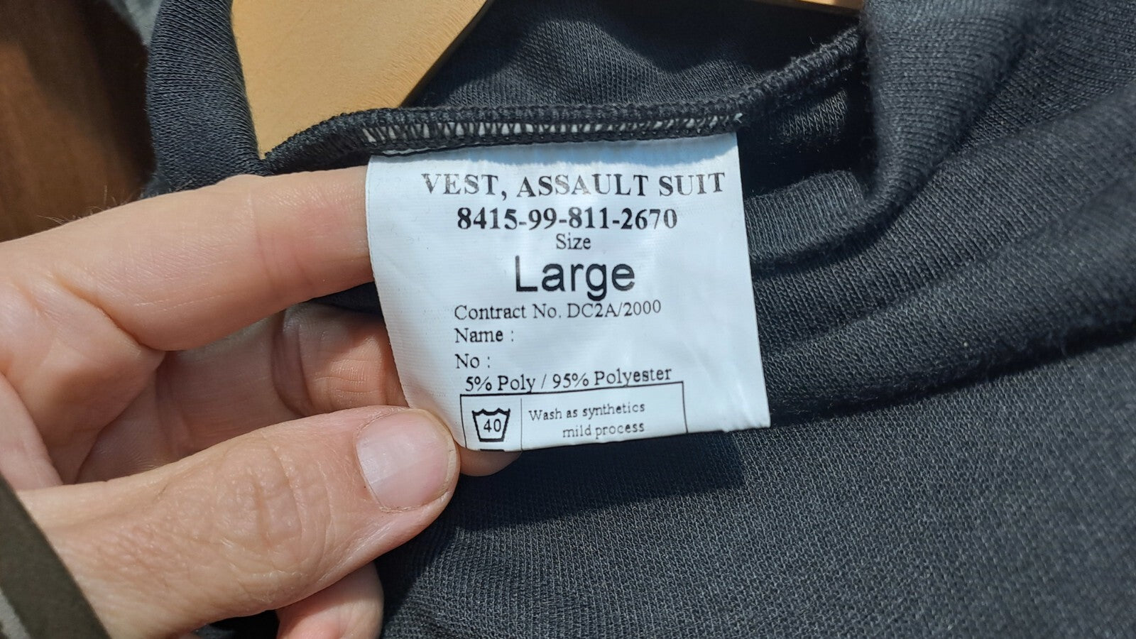 Genuine Surplus British Assault Suit FR Vest Long SLeeve Black Large (2695)