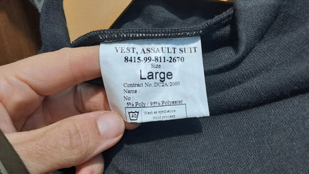 Genuine Surplus British Assault Suit FR Vest Long SLeeve Black Large (2695)