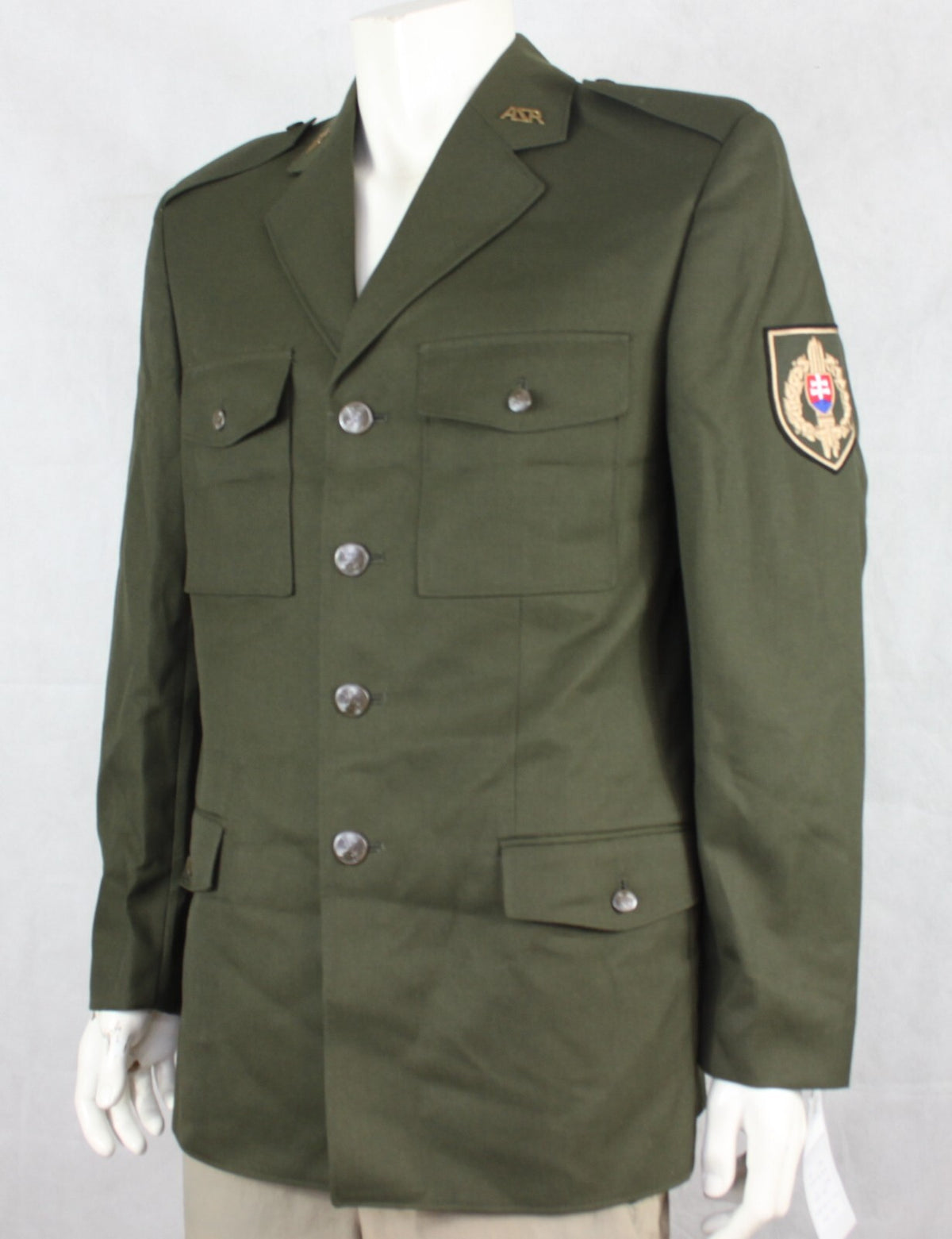 Genuine Slovakian Army Uniform Jacket Mens Dress Jacket Green All Sizes badged
