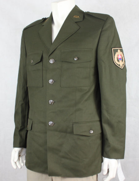 Genuine Slovakian Army Uniform Jacket Mens Dress Jacket Green All Sizes badged