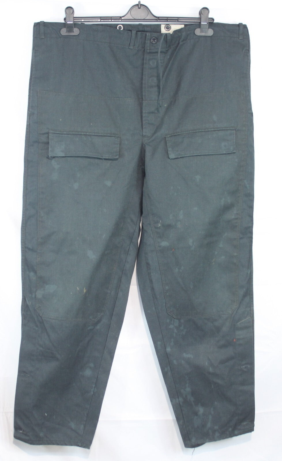 Genuine Surplus French / Belgian Vintage Canvas Trousers Stiff Navy 44" (1533)
