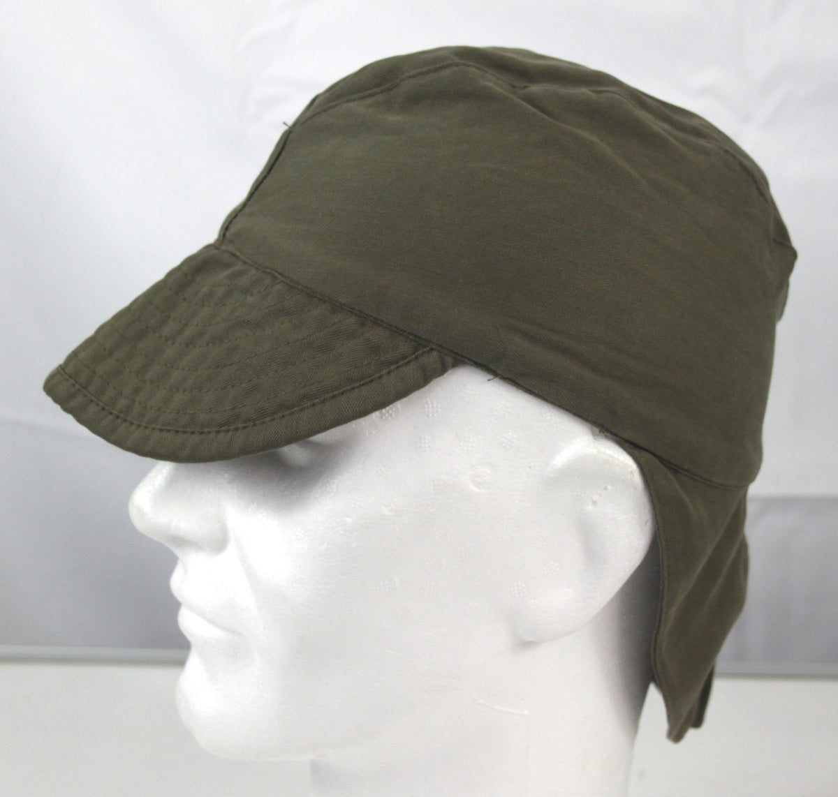 Genuine Surplus French Army Bigeard Olive  Sun Hat Fatigue Cap Neck Flap