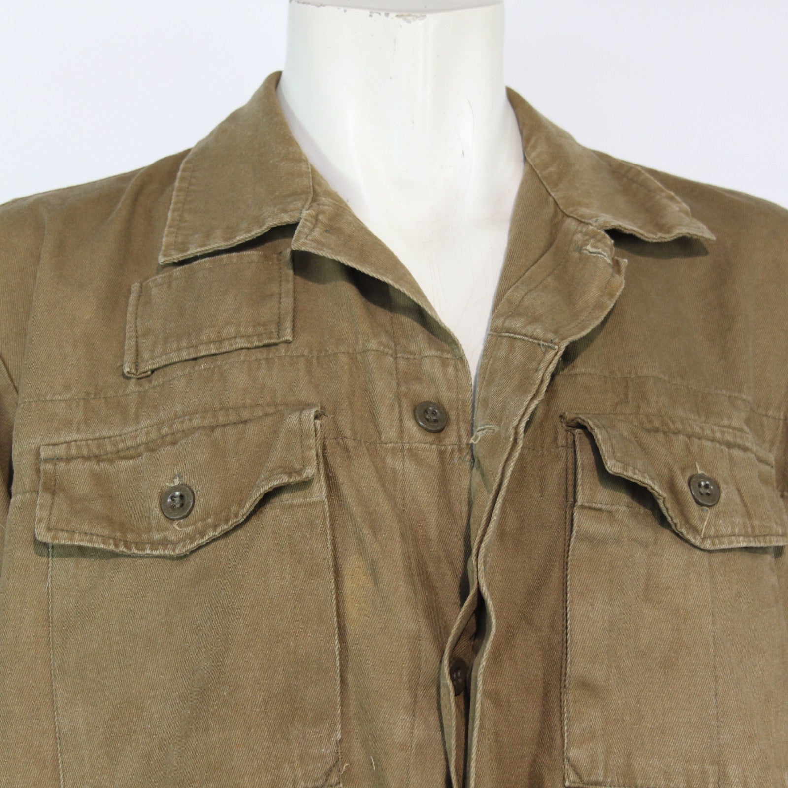 Genuine Surplus Czech Army Vintage Tan Shirt Jacket Cotton 44-46" (3430)