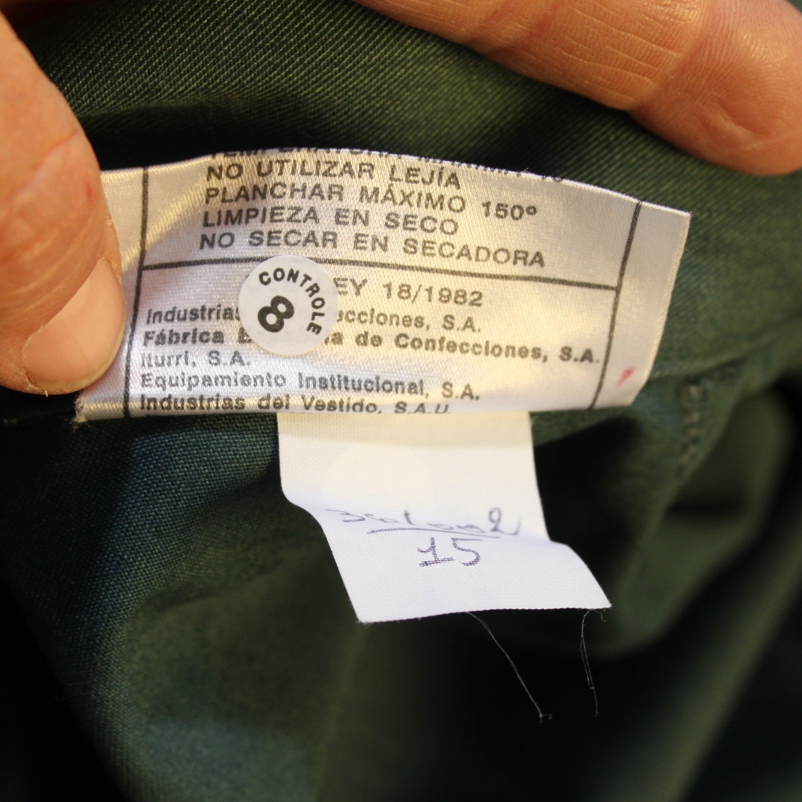 Genuine Surplus Spanish Army Bottle Green Field Shirt  42" (4279)