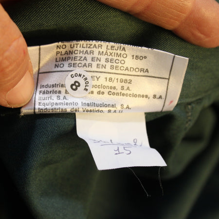 Genuine Surplus Spanish Army Bottle Green Field Shirt  42" (4279)