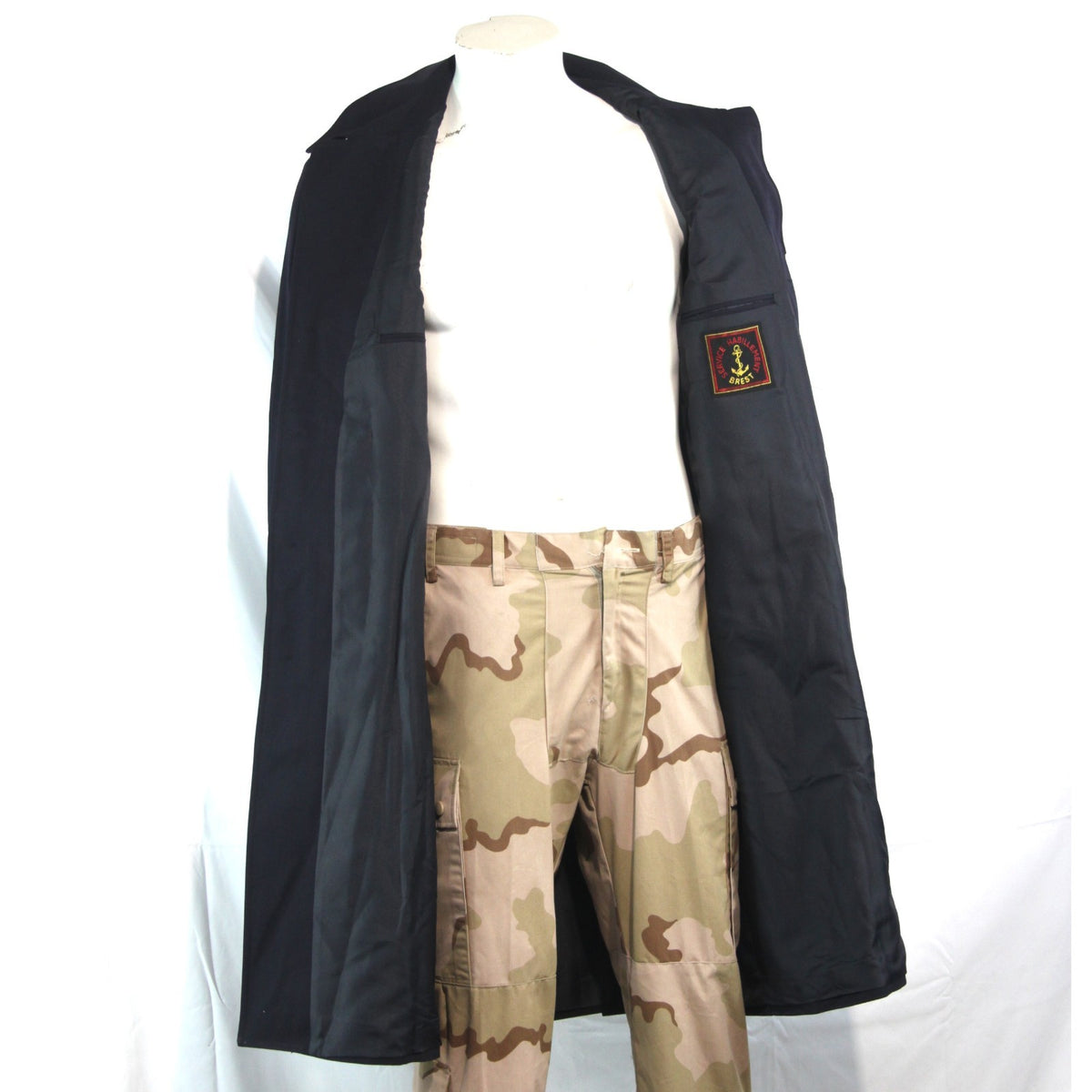 French Naval Overcoat Navy Genuine Surplus Coat 38-40" Chest  (3806)
